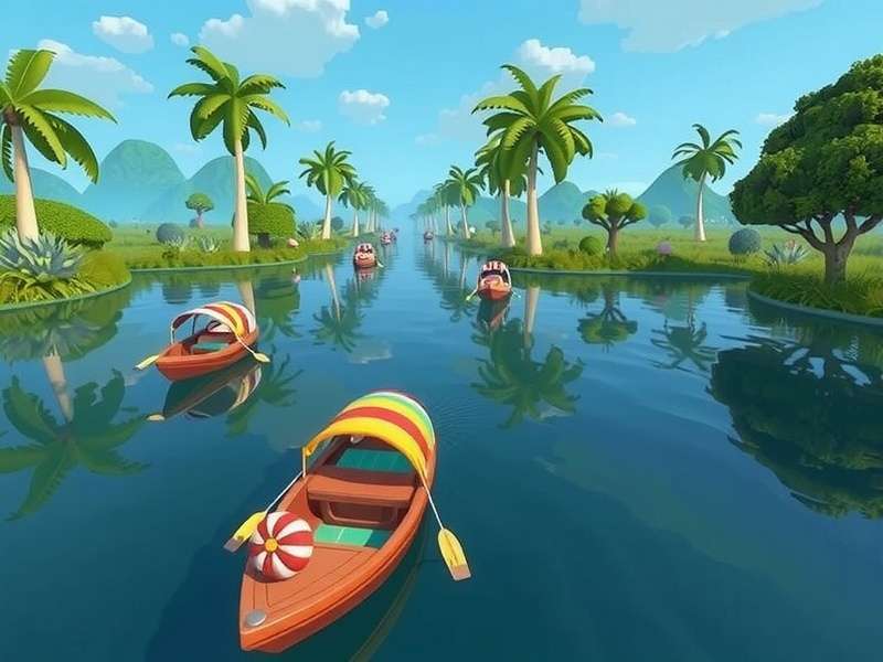 Lull Backwater Meander game overview screenshot showing serene backwaters